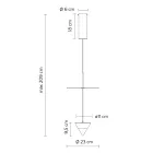 Lampada a Sospensione in Alluminio con Piatto Bianco e Cono Nero - Padel Viadurini