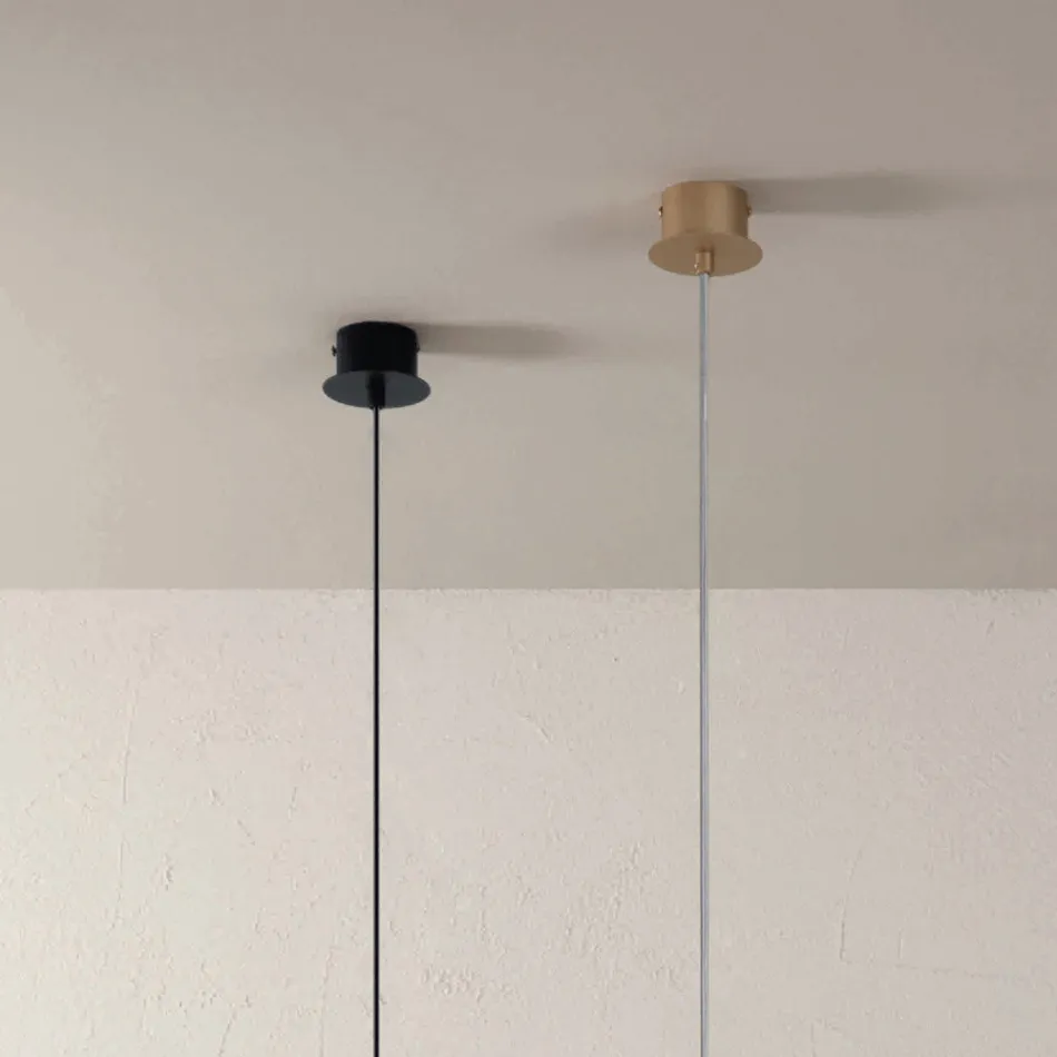 Lampada a Sospensione in Alluminio Verniciato a Polvere e Cavo Regolabile - Buxus Viadurini