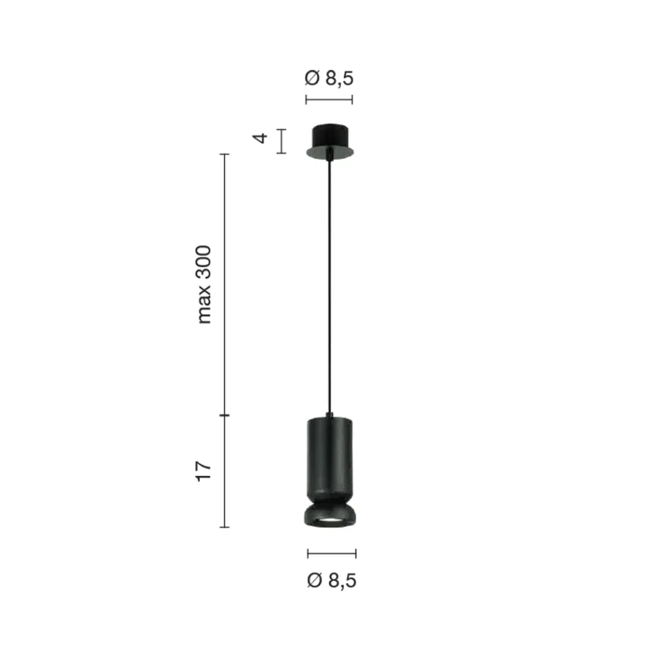 Lampada a Sospensione in Alluminio Verniciato a Polvere e Cavo Regolabile - Buxus Viadurini