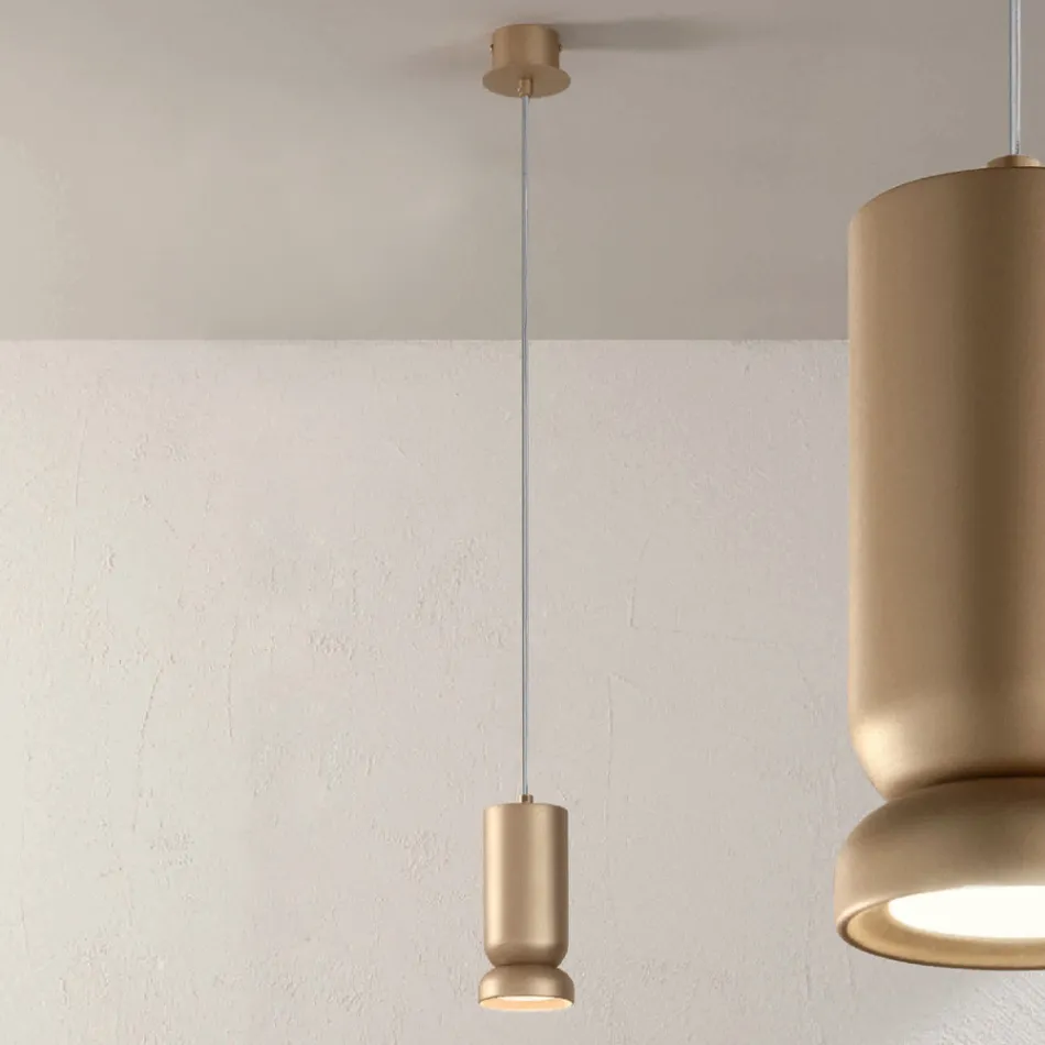 Lampada a Sospensione in Alluminio Verniciato a Polvere e Cavo Regolabile - Buxus Viadurini