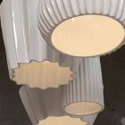 Lampada a Sospensione in Ceramica Bianca Lucida Design in 4 Forme - Oasi Viadurini