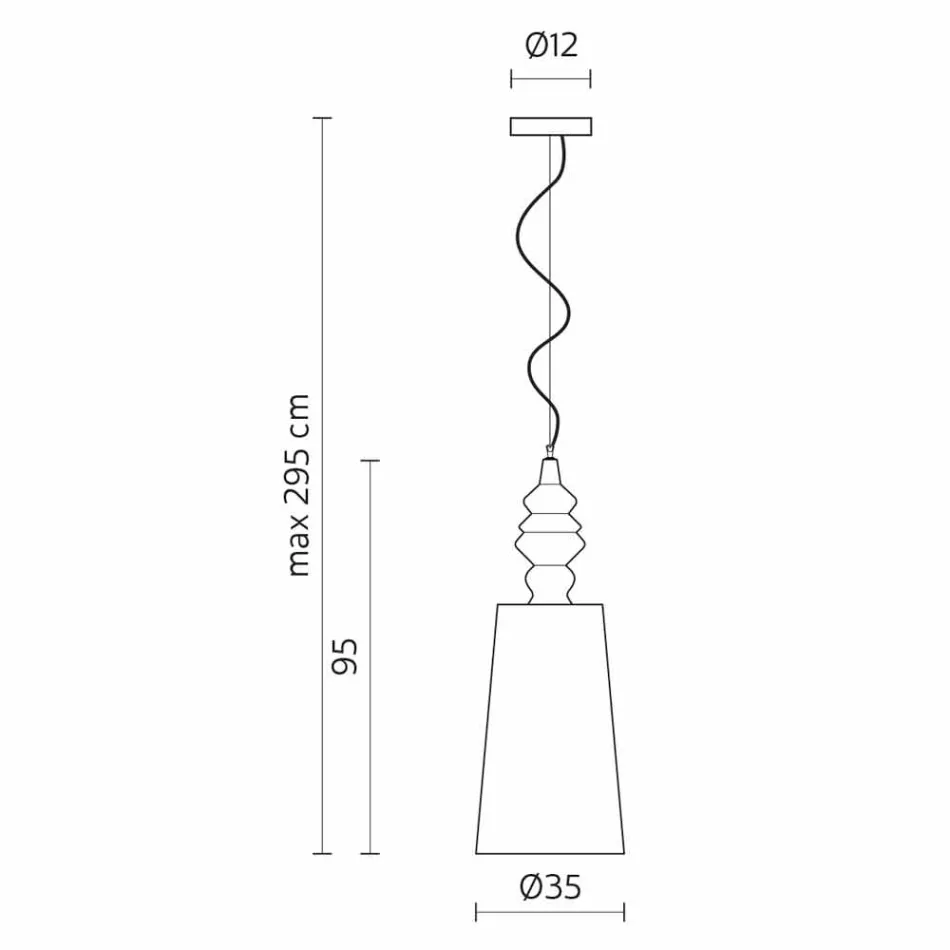 Lampada a Sospensione in Ceramica Bianca Paralume in Lino Lungo Design - Cadabra Viadurini