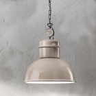 Lampada a Sospensione in Ceramica Colorata Design Industriale - Gennina Viadurini