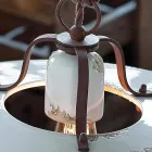 Lampada a sospensione in ceramica e metallo country Emily Ferroluce Viadurini