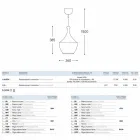 Lampada a sospensione in ceramica I Lustri 3 di Aldo Bernardi Viadurini