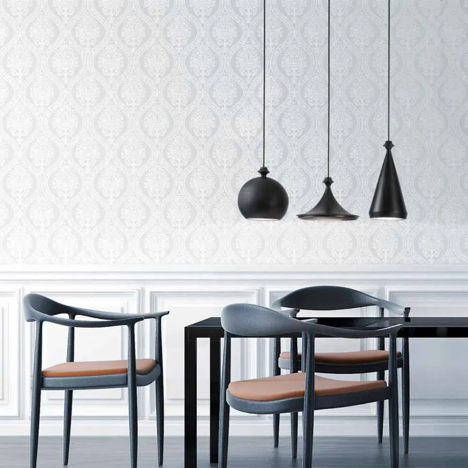 Lampada a sospensione in ceramica I Lustri 5 di Aldo Bernardi Viadurini