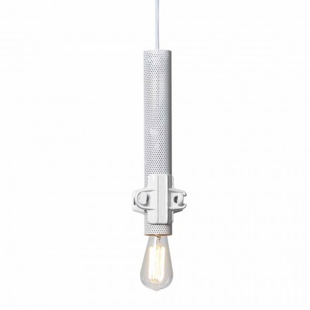 Lampada a Sospensione in Metallo Bianco, Antracite o Oro 2 Misure - Meccasmo Viadurini