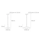 Lampada a Sospensione in Metallo di Diverse Finiture - Mira Viadurini