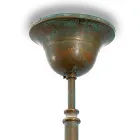 Lampada a Sospensione in Ottone, Vetro e IP44 Made in Italy - Drago Viadurini