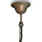 Lampada a Sospensione in Ottone, Vetro Opale e IP44 - Elfico Viadurini