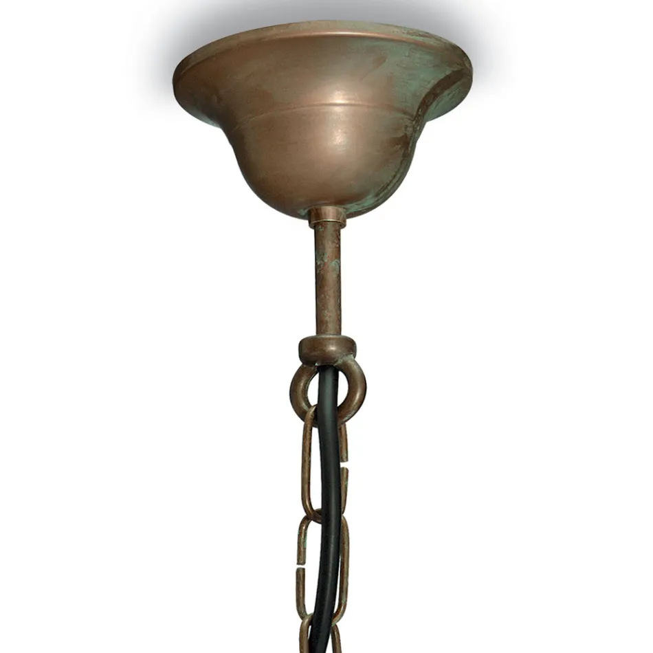 Lampada a Sospensione in Ottone, Vetro Opale e IP44 - Elfico Viadurini