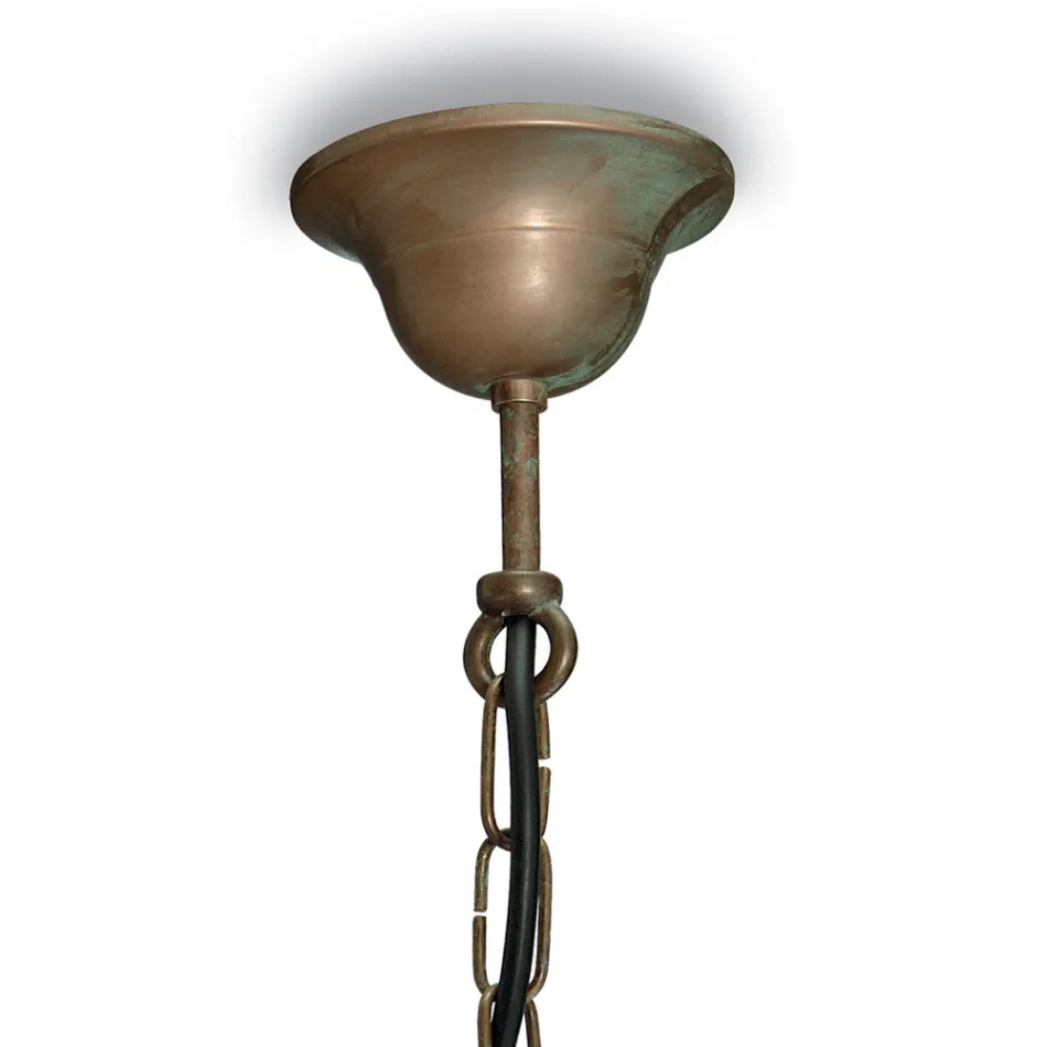 Lampada a Sospensione in Ottone, Vetro Trasparente e IP44 - Elfico Viadurini