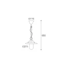 Lampada a Sospensione in Ottone, Vetro Trasparente e IP44 - Elfico Viadurini