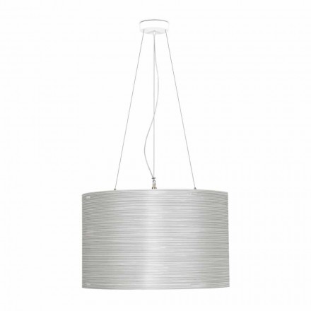 Lampada a sospensione in polipropilene bianco diametro 60 cm Debby   Viadurini