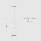 Lampada a Sospensione in Vetro e Ceramica Colorata Made in Italy - Lariat Viadurini