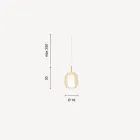 Lampada a Sospensione in Vetro Satinato e Colorato Made in Italy - Trilly Viadurini