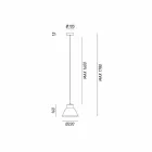 Lampada a sospensione industriale in ferro Loft Mini Il Fanale Viadurini