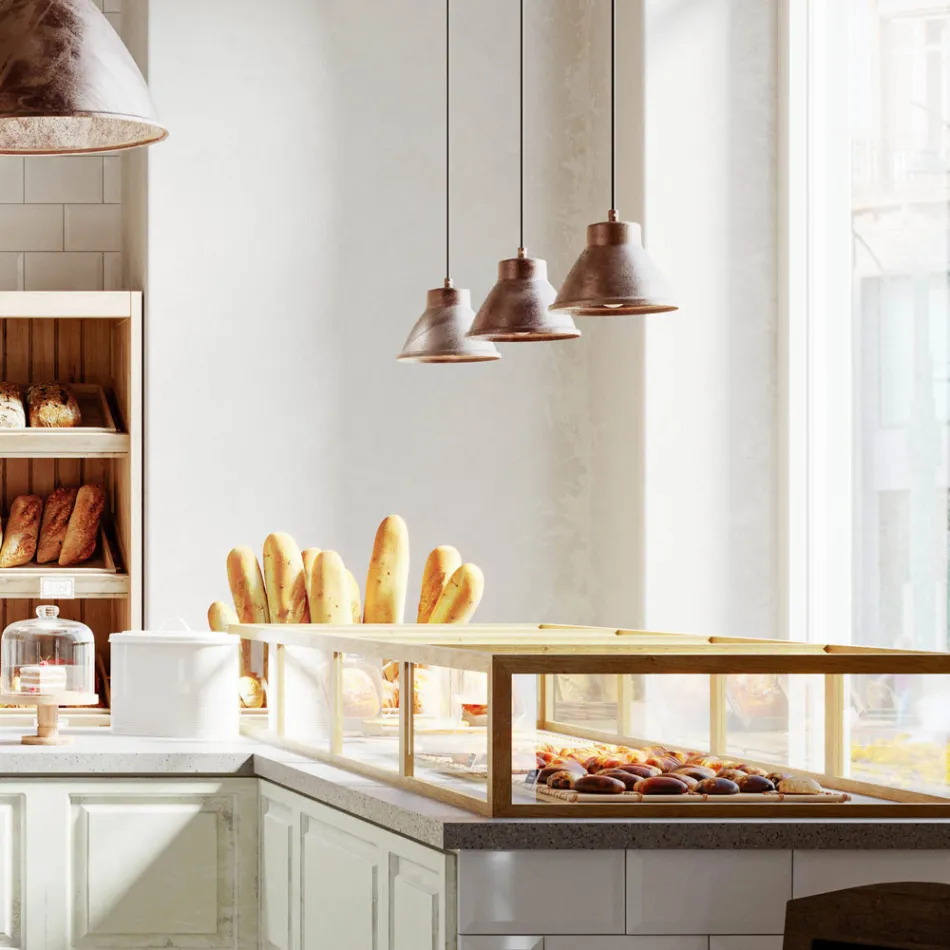 Lampada a sospensione industriale in ferro Loft Mini Il Fanale Viadurini