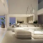 Lampada a Sospensione Led Decorativa in Alluminio Bianco o Nero - Rebolla Viadurini