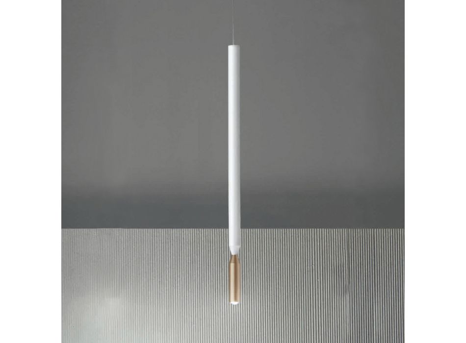 Lampada a Sospensione Moderna con Luce LED in Metallo Verniciato - Larice Viadurini