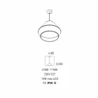 Lampada a Sospensione Moderna con Paralume in Cotone Blu Made in Italy - Soya  Viadurini