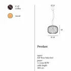 Lampada a sospensione moderna in acciaio Ø58xh.48xL.cavo100 cm Jana  Viadurini