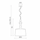 Lampada a Sospensione Paralume Corto in Ceramica Bianca Lucida Design - Cadabra Viadurini