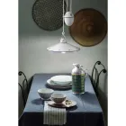 Lampada a Sospensione Saliscendi in Ceramica Decorata 2 Misure - Asti Viadurini
