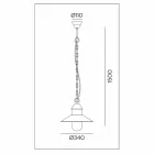 Lampada a Sospensione Vintage in Ottone e Rame con Catena - Borgo by Il Fanale Viadurini