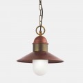 Lampada a Sospensione Vintage in Ottone e Rame con Catena - Borgo by Il Fanale