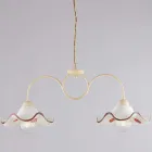 Lampada Artigianale in Vetro e Metallo Made in Italy per Soggiorno e Camera - Merope Viadurini