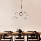 Lampada Artigianale in Vetro e Metallo Made in Italy per Soggiorno e Camera - Merope Viadurini