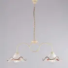 Lampada Artigianale in Vetro e Metallo Made in Italy per Soggiorno e Camera - Merope Viadurini