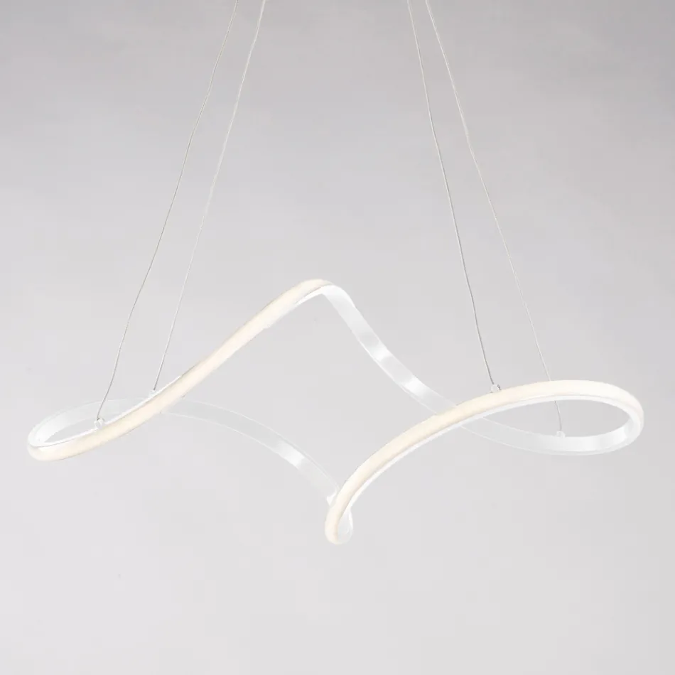 Lampada Artigianale in Vetro e Metallo Made in Italy per Soggiorno e Camera - Pictor Viadurini