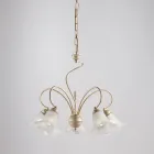 Lampada artigianale in vetro e metallo per ambienti raffinati – Cometa Viadurini