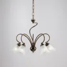 Lampada artigianale in vetro e metallo per ambienti raffinati – Cometa Viadurini