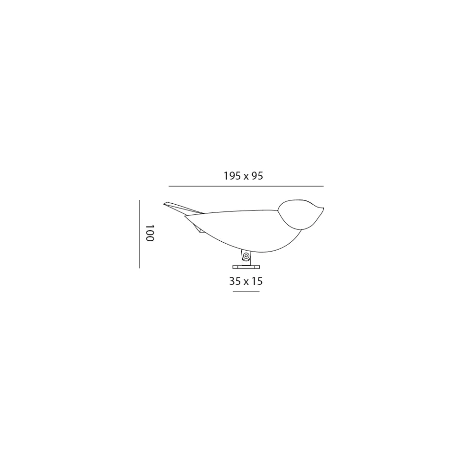 Lampada da Appoggio in Maiolica Toscana Smaltata Made in Italy - Uccellino Viadurini