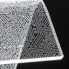 Lampada da Appoggio Led Cristallo Acrilico Decoro a Laser - Possett Viadurini