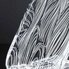 Lampada da Appoggio Led Cristallo Acrilico Decoro a Laser - Possett Viadurini