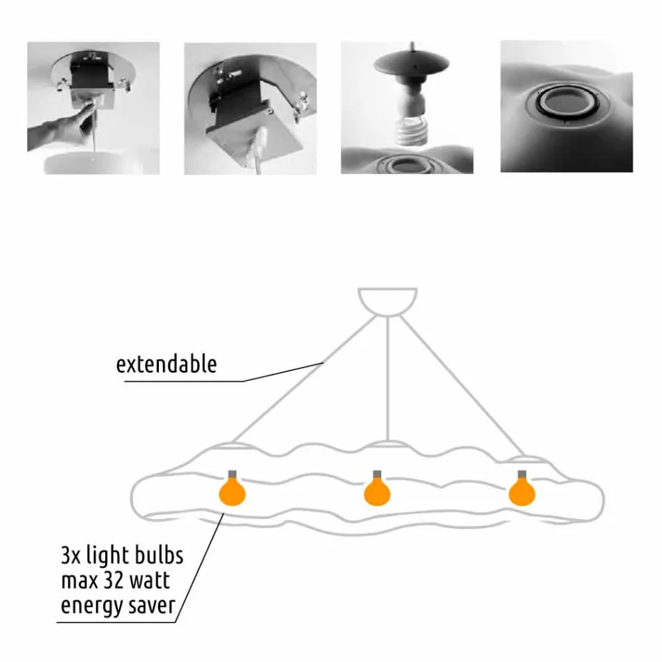 Lampada da Esterno a Sospensione di Design in Polietilene - Nefos by Myyour Viadurini