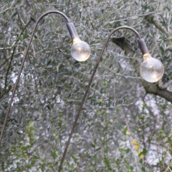 Lampada da Esterno Artigianale in Ferro e Vetro Decorativo Made in Italy - Beba