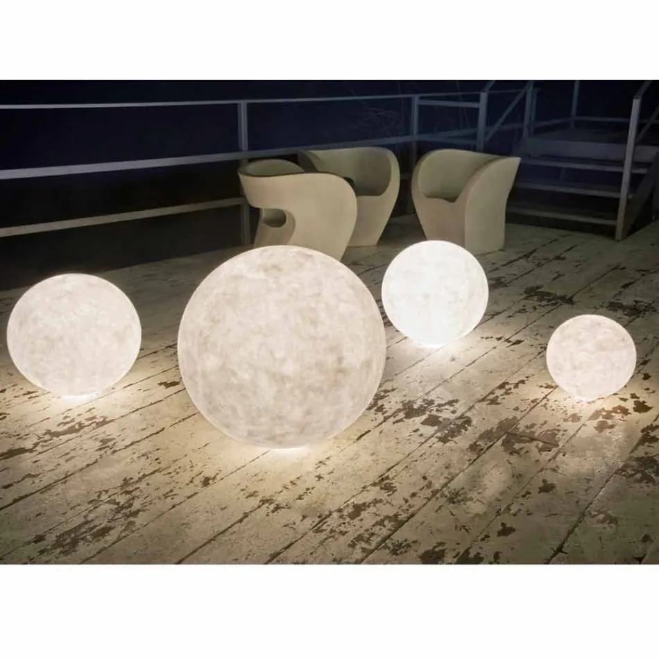 Lampada da esterno da terra In-es.artdesign Ex.Moon in nebulite Viadurini