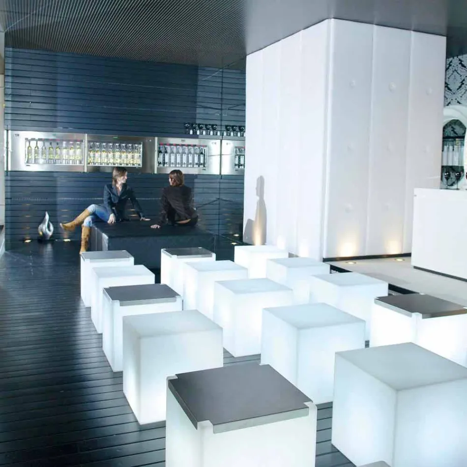 Lampada da esterno di design Slide Cube luminosa prodotta in Italia Viadurini