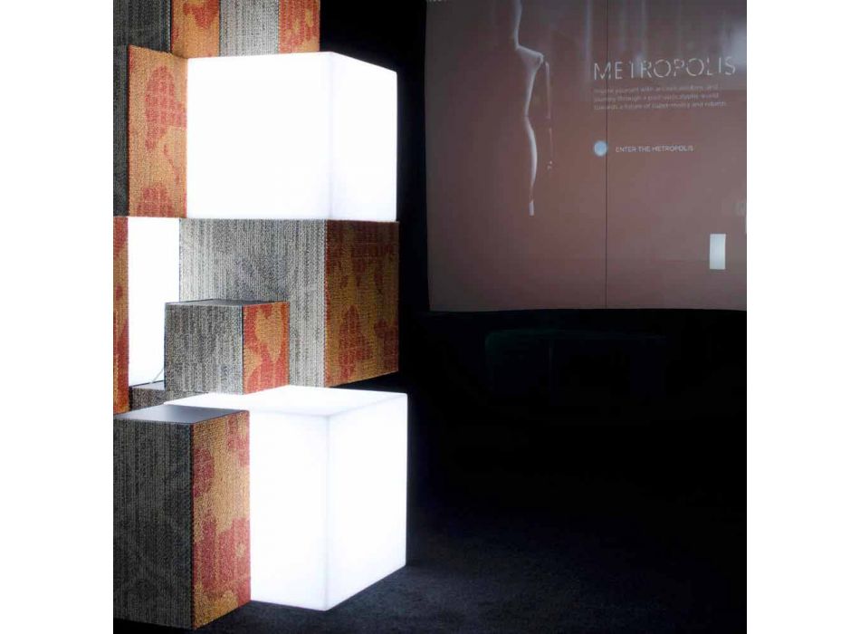 Lampada da esterno di design Slide Cube luminosa prodotta in Italia