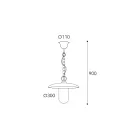 Lampada da Esterno in Ottone, Vetro e IP44 Made in Italy - Drago Viadurini