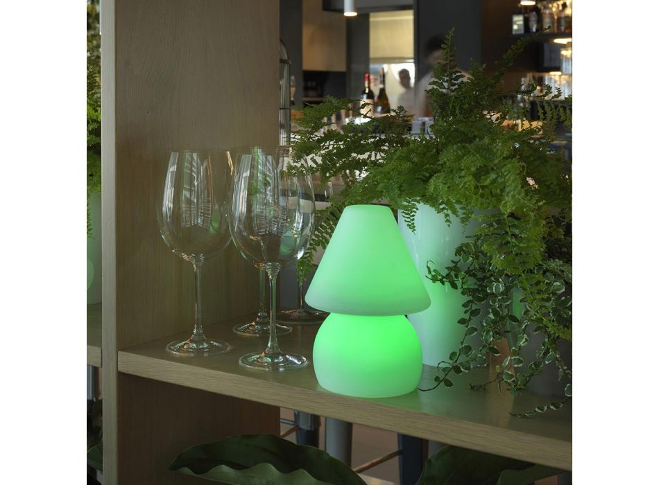 Lampada da Esterno in Polietilene Luce LED RGB Made in Italy - Marisol Viadurini
