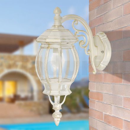 Lampada da Esterno Stile Vintage in Alluminio Bianco Made in Italy - Dodo Viadurini