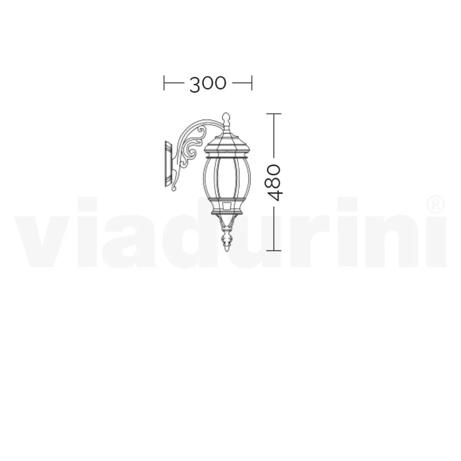 Lampada da Esterno Stile Vintage in Alluminio Bianco Made in Italy - Dodo Viadurini