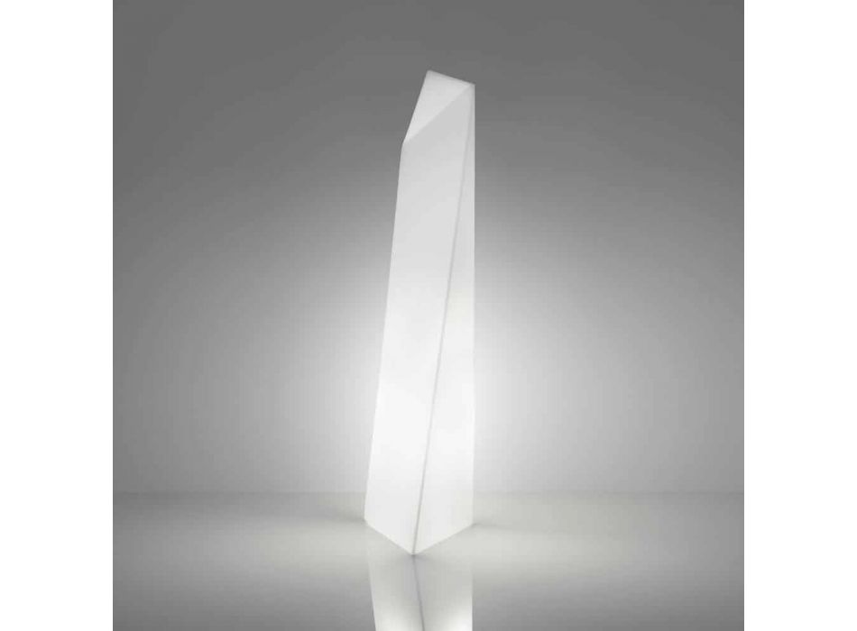 Lampada da interno luminosa Slide Manhattan a prisma bianca made Italy Viadurini