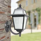 Lampada da Muro Outdoor in Alluminio Pressofuso e Vetro Made in Italy - Elric Viadurini